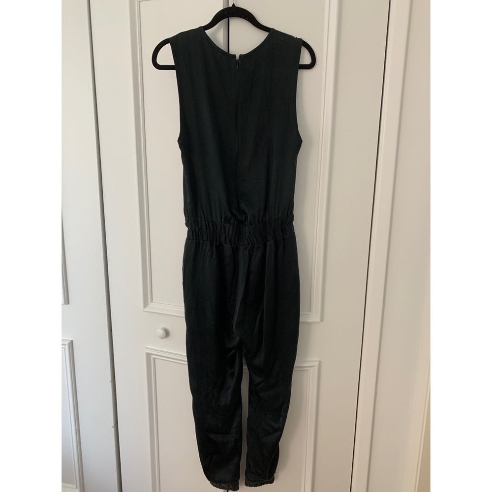 JAGGAR Silk Jumpsuit in Dark Green